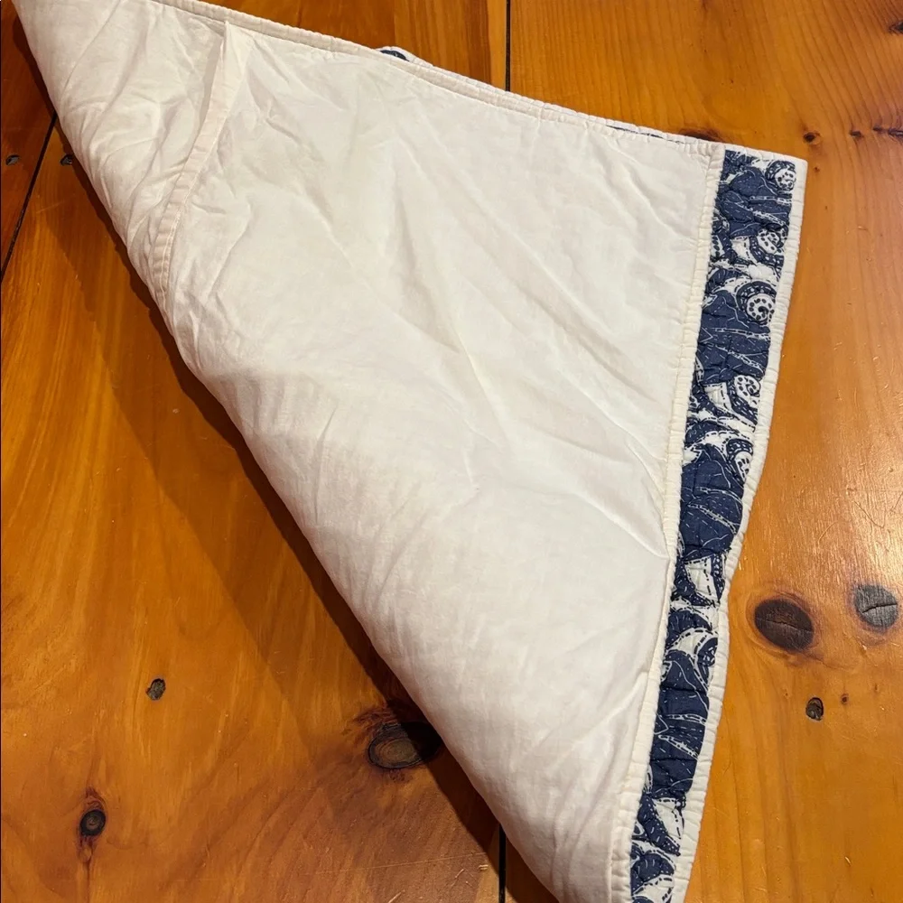 Set/2 POTTERY BARN *Euro* Navy Blue Quilted Pillow Shams Covers